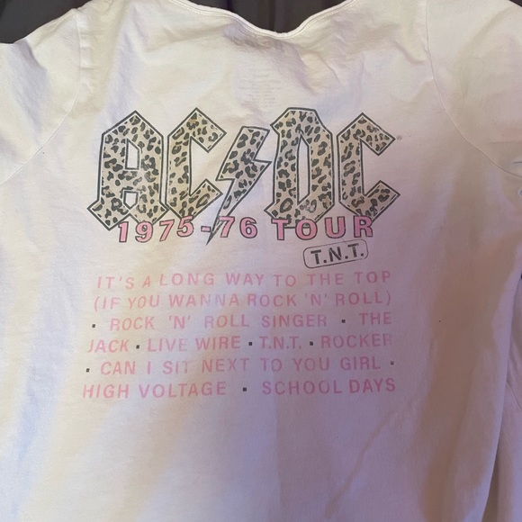 Tops - cheetah print AC/DC tee shirt